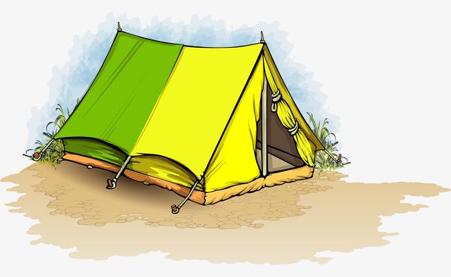 帐篷休闲营地图片高清手绘